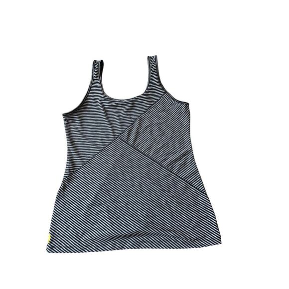 LOLE sleeveless tank top, black & white stripped; stretchy & comfy size XL - Picture 1 of 10